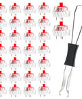 30 Pcs Red Mechanical Keyboard Switches With Clip, 3 Pin, Clicky Tactile Feel, Dustproof And Durable For Office And Gaming LED Keyboards