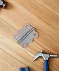 Vintage Butterfly Hinges For Cabinet Doors With Replacement Screws Silver Iron Small Decorative Hinges on wood surface