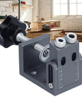 52 Piece Top Shelf 15 Degree Adjustable Pocket Hole Jig Kit With Precision Drill Guide And Self Tightening Clamp close-up view of clamp