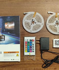 Ultra Bright 100 Ft RGB LED Light Strip With Bluetooth App Control Color Changing Rope Lights for Bedroom and Living Room Kit