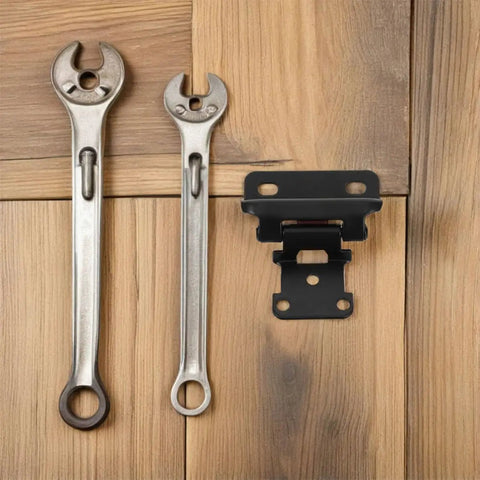 Set Of 6 Built Tough Self Closing Heavy Duty Cold Rolled Steel Cabinet Hinges For RV Doors With Semi Hidden Design, hinge