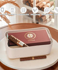 Lockable Storage Box With Dial Lock For Medicine, Phone And Small Essentials, Compact Cream Lockbox For Home, Office, Travel