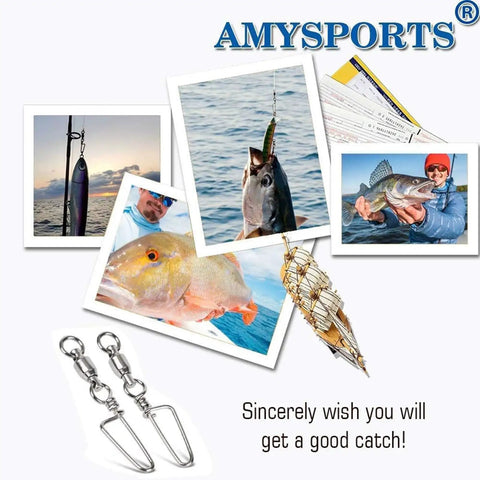 High Strength Fishing Snap Swivels Set With Ball Bearing Barrel Stainless Steel Saltwater Ready 25 Pack 31 Lbs Load Capacity 360 Degree Spin For Realistic Lure Action And Fewer Snags, two snap swivels