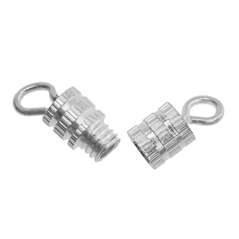 Barrel Screw Type Clasp Set 100 Pieces 4 x 15 mm Durable Silver Tone Jewelry Clasps For DIY Necklaces Bracelets And Anklets