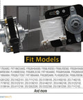 Refrigerator Evaporator Fan Motor For Frigidaire Kenmore Fridges Replaces AP4700070 5304445861, showcased with compatible models list.