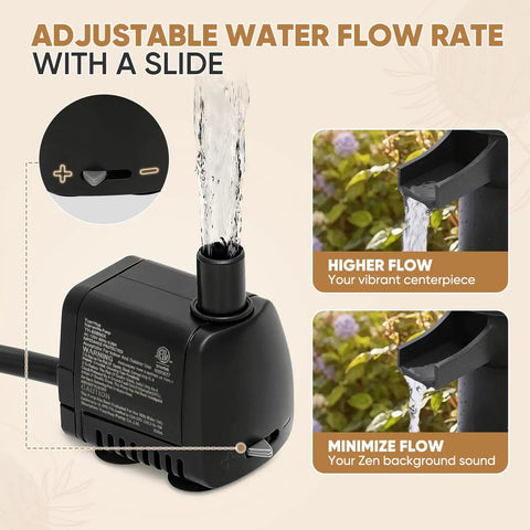 27 Inch Tall Outdoor Barrel Water Fountain With Two Tier Cascading Waterfall And Electric Recirculating Pump Bronze Garden Decor For Patio Yard Porch Or Landscape Creates Soothing Sound And Relaxing Outdoor Vibe with adjustable water flow rate feature