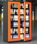 Heavy Duty Rolling Tool Chest And Garage Storage Cabinet Built Like A Tank With Thick Cold Rolled Steel And Multiple Drawers For Serious Shop Organization And Gear Safety On The Daily in an industrial setting.