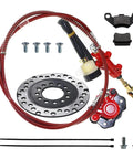 Rear Hydraulic Brake Assembly Kit For Go Karts And ATVs Includes Caliper Master Cylinder Pads And 158mm Disc Rotor Fits Golf Carts