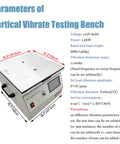 Vertical Vibration Test Bench 1-200Hz With 30kg Load and 110V Power, Variable Frequency Vibration Testing Machine for Beefed Up Durability and Shock Testing, Intelligent Control Design and High Precision Data Readout, white metal bench