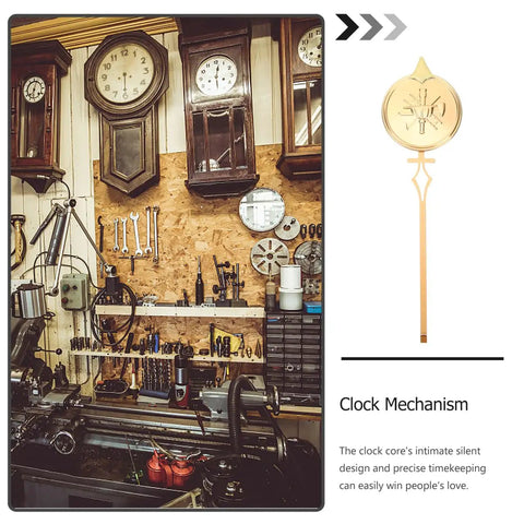 Durable Metal Pendulum Replacement For Wall Clocks And DIY Timepiece Projects, premium quartz repair accessory displayed