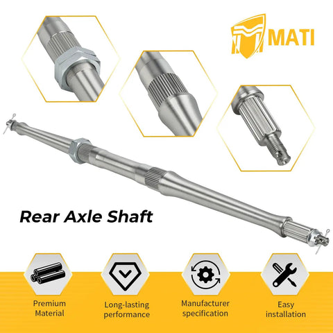 Heavy Duty Rear Axle Shaft And Wheel Hub Assembly Kit For Yamaha Warrior 350 Banshee 350 Atv 1987 2004 close-up of forged steel rear axle shaft.