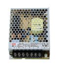 Top Tier 100 Watt Enclosed Power Supply 5V 18A DC With Universal AC Input And UL Approval For LED Lighting and Automation Gear, metal chassis.
