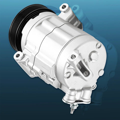 Heavy Duty Ac Air Compressor With Clutch For Chevy Camaro 3.6L V6 2010 To 2015 Lt Ls side view with six groove pulley