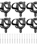 Six Pack Metal Horse Bridle Rack With Tubes And Screws Heavy Duty Bridle Holder Wall Mount For Tack Room Or Stable Black