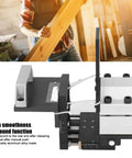 Solid Build Height Adjustable Woodworking Slotting Bracket with aluminum rail for precise tenon locator setup.