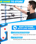 Horizontal Fishing Rod Holder Rack for Garage and Home Walls or Ceilings Aviation Aluminum Pole Rack holds rods