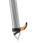 Close-up of Adjustable Hand Rest Trigrest for ice axes showing ergonomic grip and pro safety benefits for climbing