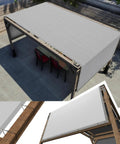 8x16 Outdoor Pergola Shade Cover Replacement Canopy With 90% UV Block Breathable Sun Shade Cloth installed on patio