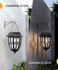 Dope Hexagon Solar Lanterns Outdoor Waterproof Hanging Lights on wall, day and night use
