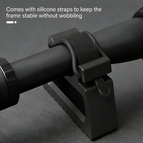 Close-up of silicone strap on the Two Pack Portable Bike Repair Stand With Quick Release Handlebar Support for MTB Road and E Bikes