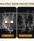 Odor Proof Stash Box With Grinder Tray, Waterproof Travel Storage Case for men and women, showing waterproof and smoke-proof features