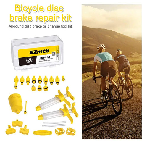 Hydraulic Bike Brake Bleed Kit for Shimano, SRAM and Magura Pro Grade MTB and Road Bike Bleeding Tool Set With storage case