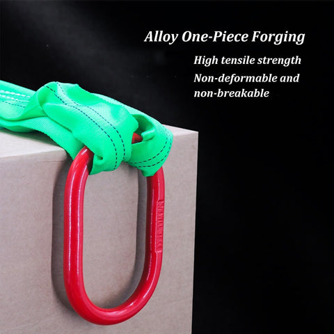 Beefy Four Leg Bridle Web Sling With Polyester Straps And Quick Release Buckle Plus Wide Mouth Hooks G80 Alloy Steel Engine Lift Chain