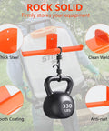 Heavy Duty Backpack Storage Rack With Hose Holder And Dual Hooks Wall Mount For Lawn Tools holding 330 lbs weight