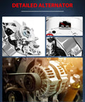 Self Exciting Alternator Replacement For Chrome BBC SBC Chevy GM With 3 Wire High Output ADR0335C details and installation