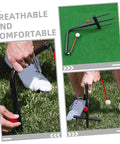 Golf Swing Trainer Kit For Posture Alignment And Arm Muscle Strength With A Smooth Consistent Swing Tempo Game Changing Practice Tool in use on grass