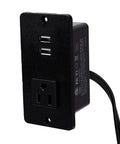 Absolute Game Changer Flush Mount Power Outlet With Dual Usb Charging And A Rock Solid Fireproof Shell Designed For Everyday Home Upgrades That Just Hits Different, featuring two USB ports and a standard AC outlet.