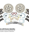 Ford Mustang 1964 1969 Economy Disc Brake Conversion Kit With 11 Inch Rotors Loaded Calipers For V8 Drum Spindles Includes Hardware