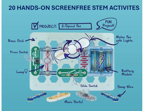 Beginner Electronics Snap Together Kit For Kids Ages 5 To 9 STEM Exploration Project Kit To Build Real Working Circuits diagram