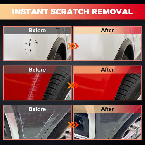 Subaru Ice Silver Metallic Touch Up Paint 2 In 1 Pen And Brush Kit demonstrating scratch repair on car panels.