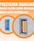 Six Pack Drywall Outlet Marker Tool For Precise Electrical Box Locator On Sheetrock Installation showing precise marking
