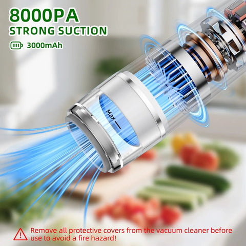 Close-up of Handheld Food Vacuum Sealer That Keeps Food Fresh Up To Ten Times Longer With Powerful Suction And One Touch Seal