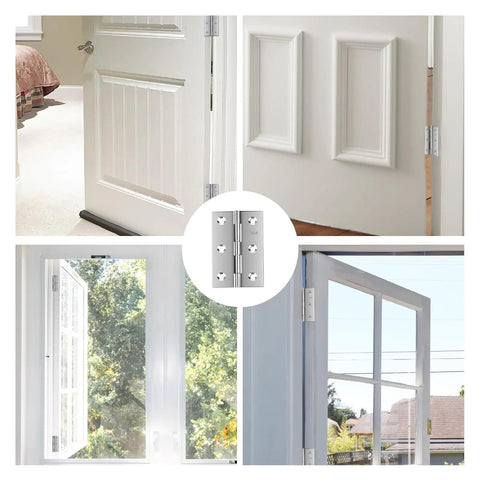 Stainless Steel Universal Door Hinges 1 To 4 Inch Set For Doors Cabinets Drawers And Furniture, Rust Resistant and Durable