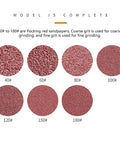 Top Tier 9 Inch Sandpaper Discs 50 Pack With Hole Ventilation Hook Loop Design For Smoothing Plasterboard Seams And Refinishing Hardwood Floors Fast Results, red sandpaper grits 40 to 180.
