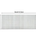Premium Grade 18 Gauge Brad Nails Two Inch Hot Dipped Galvanized Finish heavy duty fasteners in a bulk box, side view.