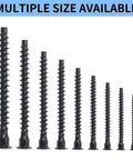 M5 X 30mm Confirmat Screws Black 100 Pieces Hex Socket Countersunk Self Tapping Furniture Connectors in multiple sizes