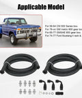 Beefed Up Heavy Duty Power Steering Hose Kit For Gear Box Or Rack And Pinion And Return To Reservoir AN6 Hydraulic Hoses With Aluminum Fittings High Flow Design LS Swap Compatible With LS1 And LS3 Replace 551082