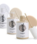 Touch Up Paint Kit With Matte Finish For Cabinets Walls Doors And Furniture Easy Fix Three Shade Beige Repair Kit For Quick Dry Self Priming Low Odor Eco Friendly No Sanding Or Primer Needed 3 Pack shown with open bottles and swatches