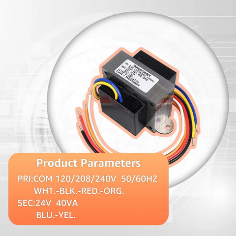 24V Transformer Replacement For Motors Armatures 50354 Converting 120V 208V And 240V To 24V 40VA Closed Shell Design