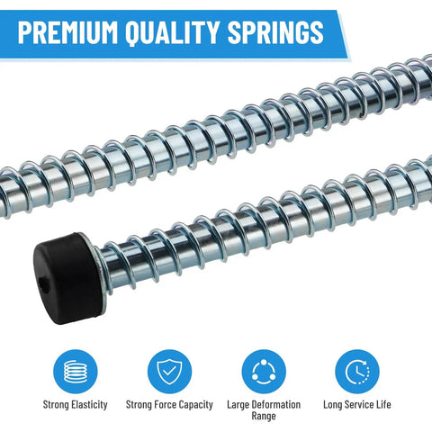 Heavy Duty Garage Door Plunger Spring 27 Inch for Smooth Close Zinc Plated Steel Stopper Bumper Replacement Hardware