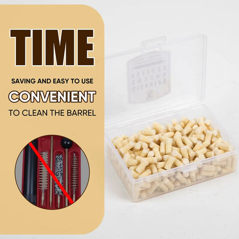 300 Count.25 Caliber Airgun Cleaning Pellets In Cotton Wool Felt For Safe Gentle Air Rifle Maintenance With Durable Storage Box