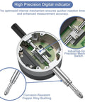 Electronic Digital Dial Indicator Gauge Pro Grade With Inch And Metric Measurement, showing internal mechanism features.