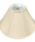 Empire Basic Lamp Shade 7x20x12.5 Beige With Silk Type Shantung Fabric And Softback Linen Lining Fits Standard Spider Fitter.
