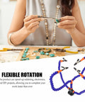 Adjustable Soldering Helping Hands Station With Four Flexible Arms Blue Clamp Mount for jewelry making and electronics.