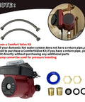 Heavy Duty Hot Water Circulator Pump Fractional Drive Smooth Operator For Home Heating Systems With Three Quarter Inch Fitting and accessories