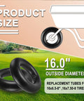 4.80/4.00-8 Inch Tire Inner Tubes Pack Of 2 for carts and mowers shown with size details and TR-13 valve, 8 inch rim fitting